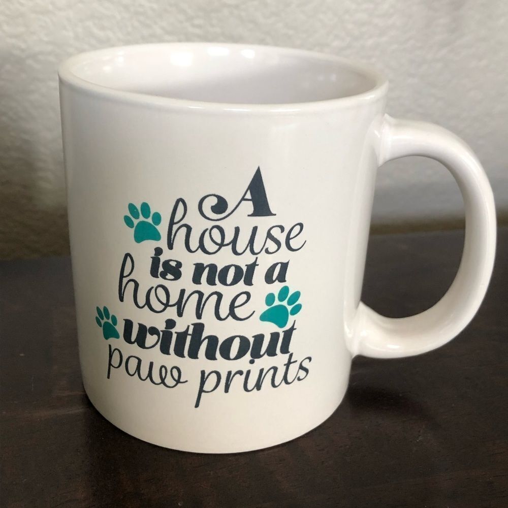 Dog Cat Paw Print Animal Lover Ceramic Coffee Mug Cup